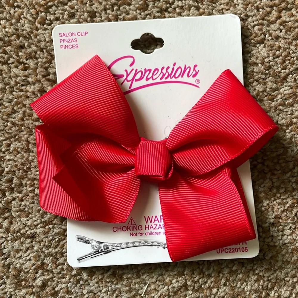 Girl’s Red Hair Bow